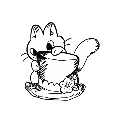 Wawflouer giphyupload alice in wonderland tea time tea party Sticker
