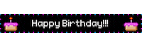 Happy Birthday Pixel Sticker
