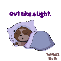 Sloth Sleeping Sticker by VeeFriends