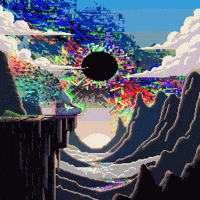 Sachcoothearty animation pixelart sun clouds GIF