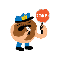 Stop Donut Sticker by bastla