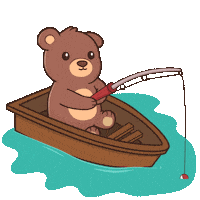 Gone Fishing Fish Sticker by BEARISH