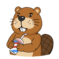 Chonketha angry beaver slurpy chonketha Sticker