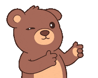 Pew Pew Good Job Sticker by BEARISH