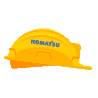 komatsueurope construction helmet safety heavy equipment Sticker