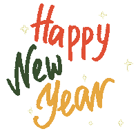 Happy New Year Sparkle Sticker