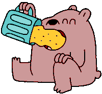 Beer Bear Sticker by CsaK