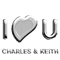I Love U Silver Sticker by CHARLES & KEITH