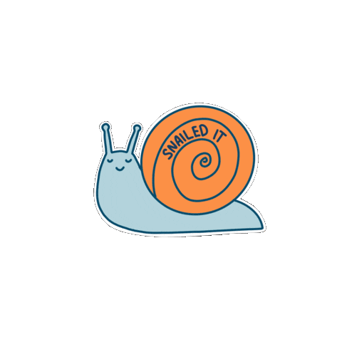 Orange Snail Sticker