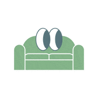 standouttherapist green relax office couch Sticker