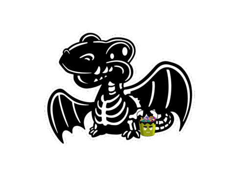 T-Rex Halloween Sticker by Autumn Oaks