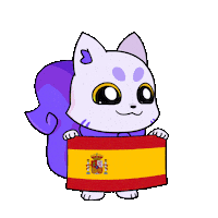 Spanish Flag Sticker by Lucky Kat Studios