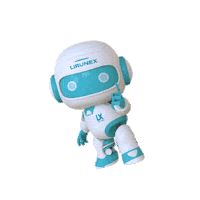 lx-lirunex blue white yay robot Sticker