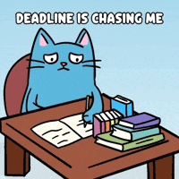 Rushing Blue Cat GIF