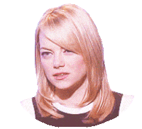 confused emma stone Sticker