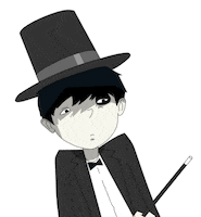 Top Hat Shrug Sticker by Rare Americans
