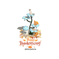 Cat Thanksgiving Sticker by KBSPETS