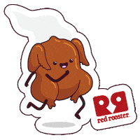 redrooster_au chicken pineapple rooster red rooster Sticker