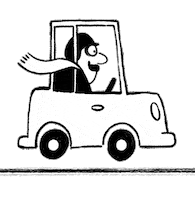PetraHerberger happy driving confident moving Sticker