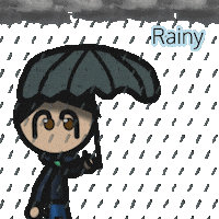 Sad Rain Sticker