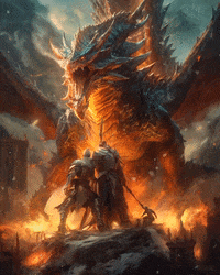 DreamImaginations illustration ai dragon fantasy GIF