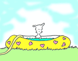 illustration swimming GIF by Chippy the dog