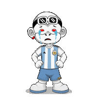Mono Llorando Sticker by Zhot
