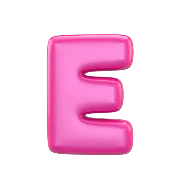 E Letter Sticker