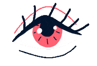 Eye Sticker by Vera Dement