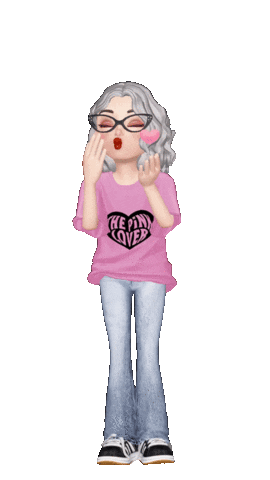 Girl Kiss Sticker