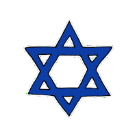 Blue Star Jewish Sticker
