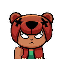 brawlstars girl cool bear pointing Sticker