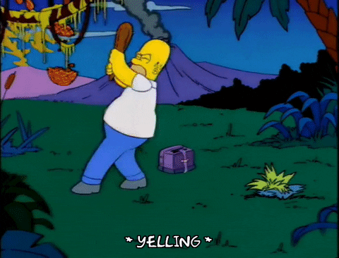 yell homer simpson GIF