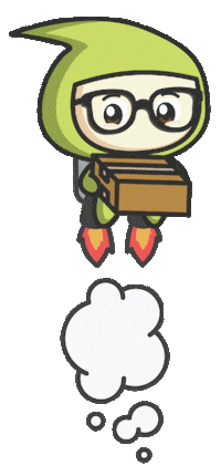 jetpens flying delivery package jetpack Sticker