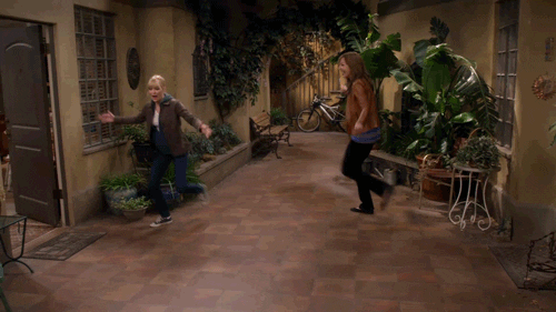 mom skipping GIF by CBS