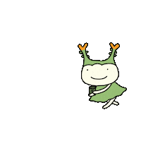 kamirice_illustration 応援 larva お茶 お疲れ様 Sticker