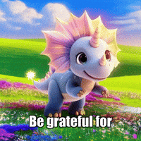Happiness Gratitude GIF by Divineasaur