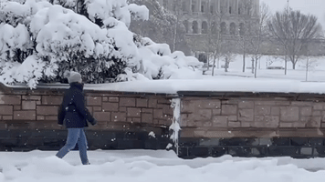 Powerful Winter Storm Covers Capitol Hill in Snow