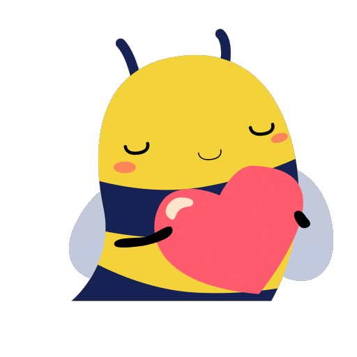 Happy In Love Sticker by Planner Bee
