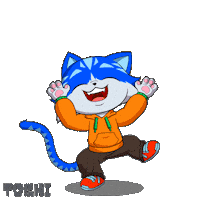 Happy Dance Sticker by Toshithecat