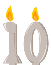 Flickering 10 Years GIF