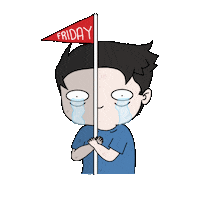 Stressed Blue Man Sticker by Sskait