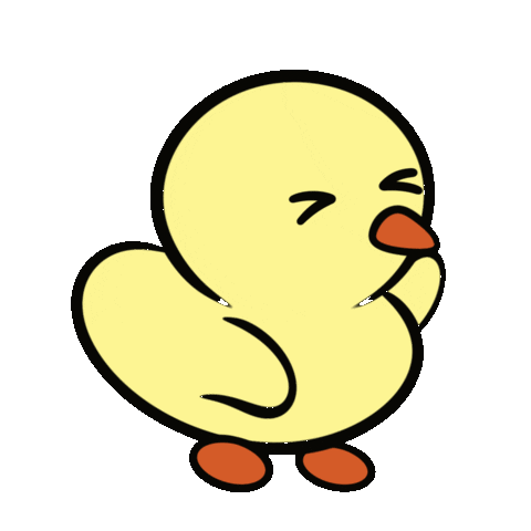 DuckieandDuck love happy dance duck Sticker