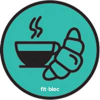 Coffee Croissant Sticker by fitbloc