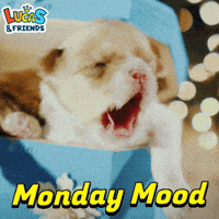 Tired Monday Morning GIF by Lucas and Friends by RV AppStudios