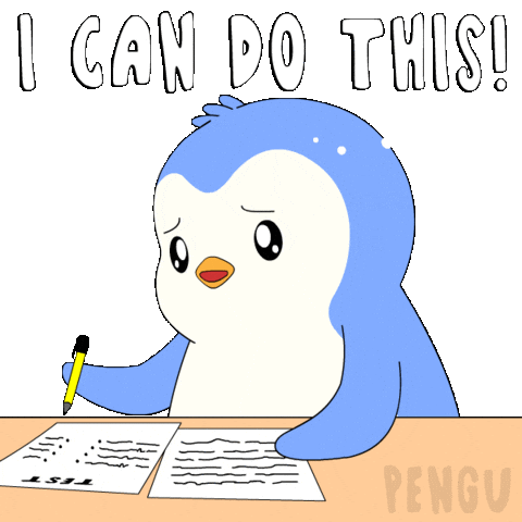 Nervous Believe In Yourself Sticker by Pudgy Penguins