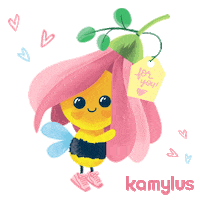 Flower Bee Sticker by Kamylus Malhas