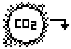 Carbon Co2 Sticker by WAWWA Softwear Co.