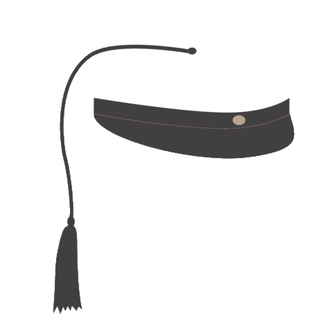 Hat Student Sticker