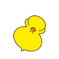CuteLittleClub sticker kawaii yellow duck Sticker